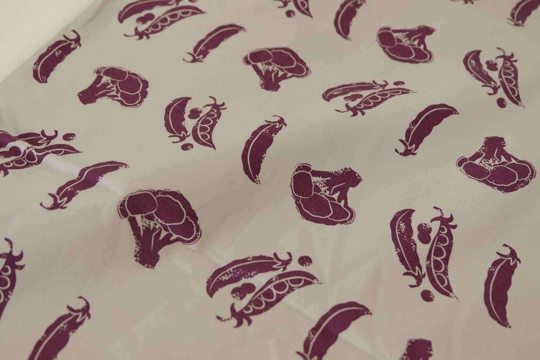 Purple Botanical Print Cotton Lawn Fabric – 2.2 yd
