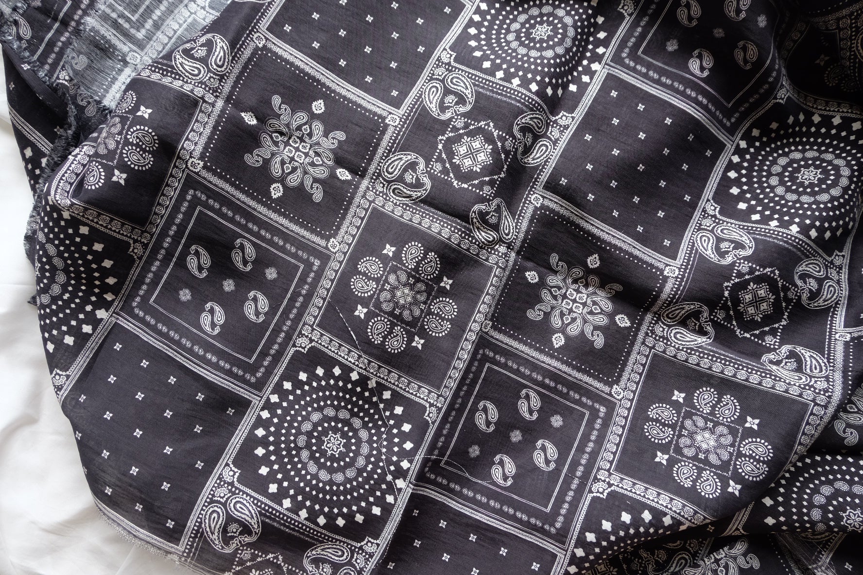Black Bandana Tencel Ramie Blend – 2.2 yd