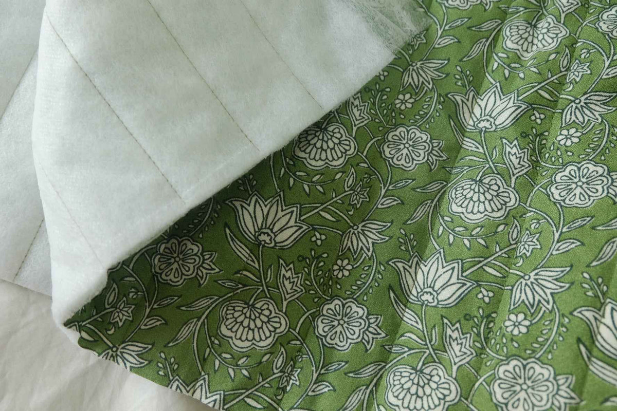 Green Botanical Quilted Cotton — 2.19 yd