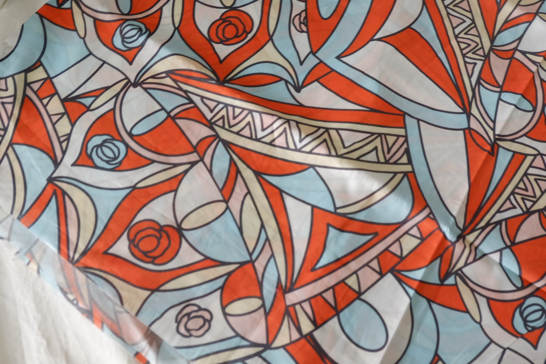 Abstract Geometric Cotton Lawn Fabric – 2.5 yd