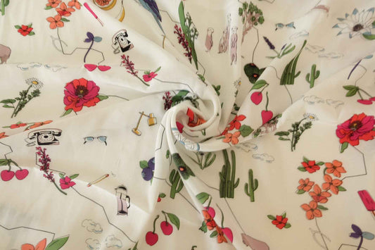 Western Novelty Cupro Dress Fabric – 3.3 yd
