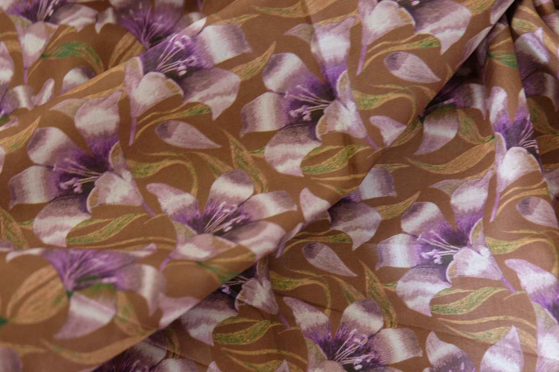 Purple Floral Cotton Lawn Fabric – 2.2 yd
