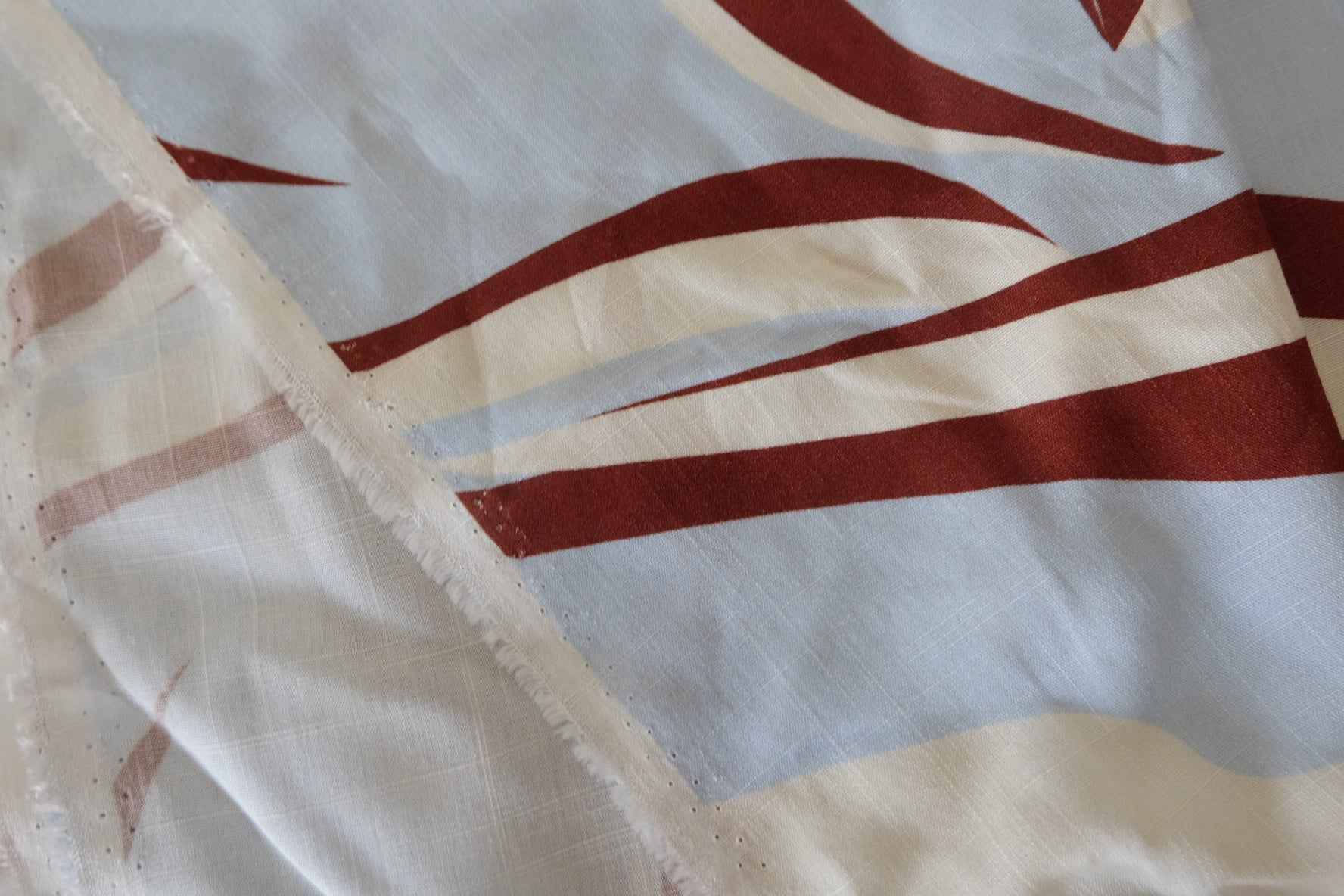 Abstract Leaf Slub Rayon Challis Fabric-1.64 yd