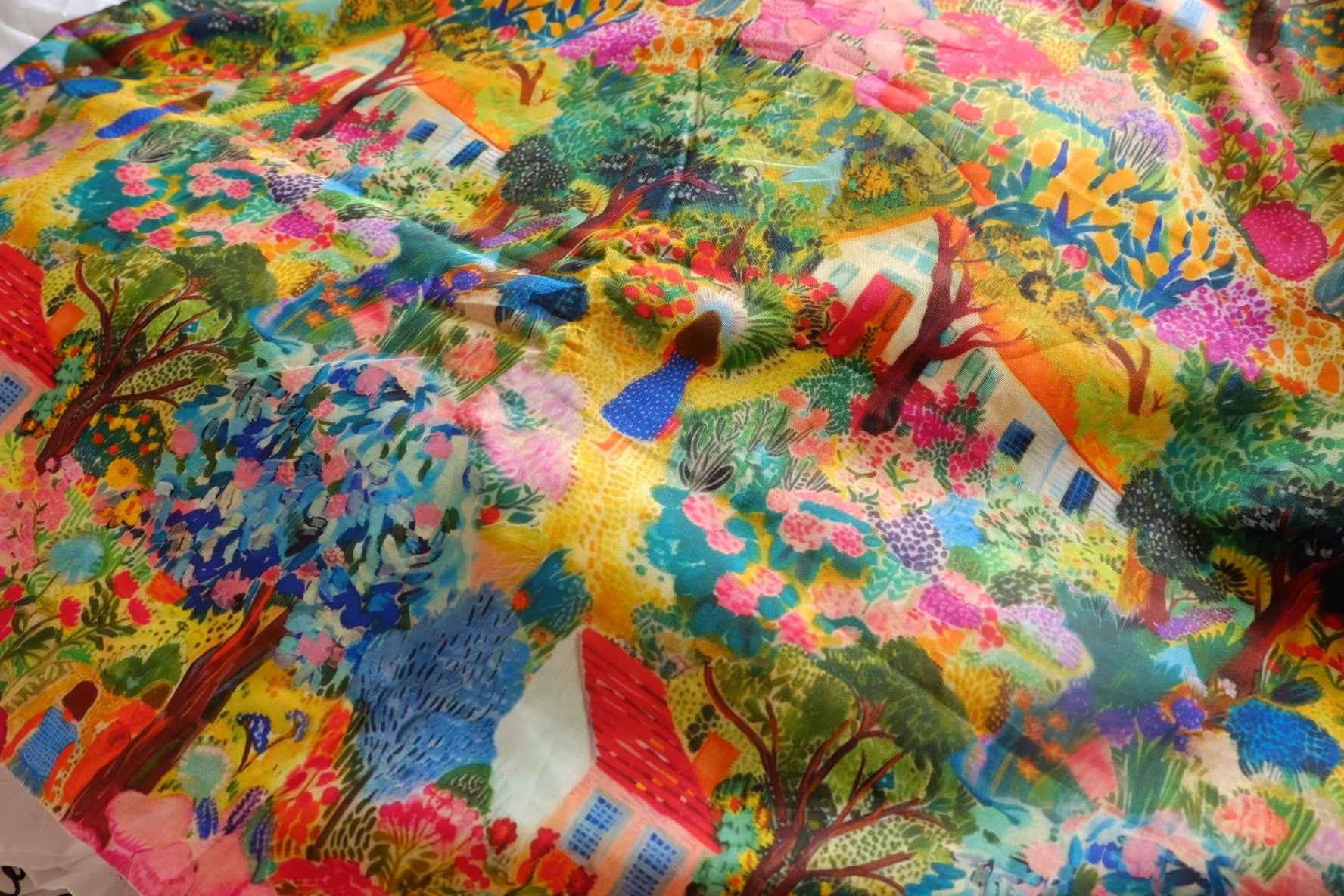 Storybook Garden Cotton-Linen Fabric - 2.19 yd
