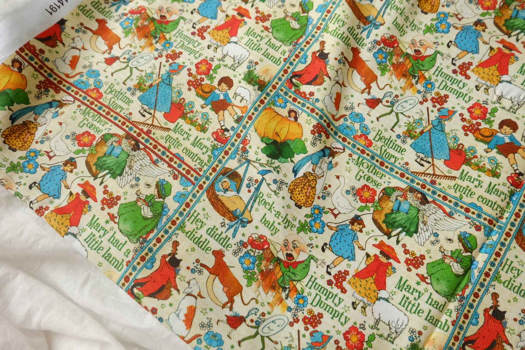 Nursery Rhyme Print Soft Cotton Twill — 2.19 yd Piece