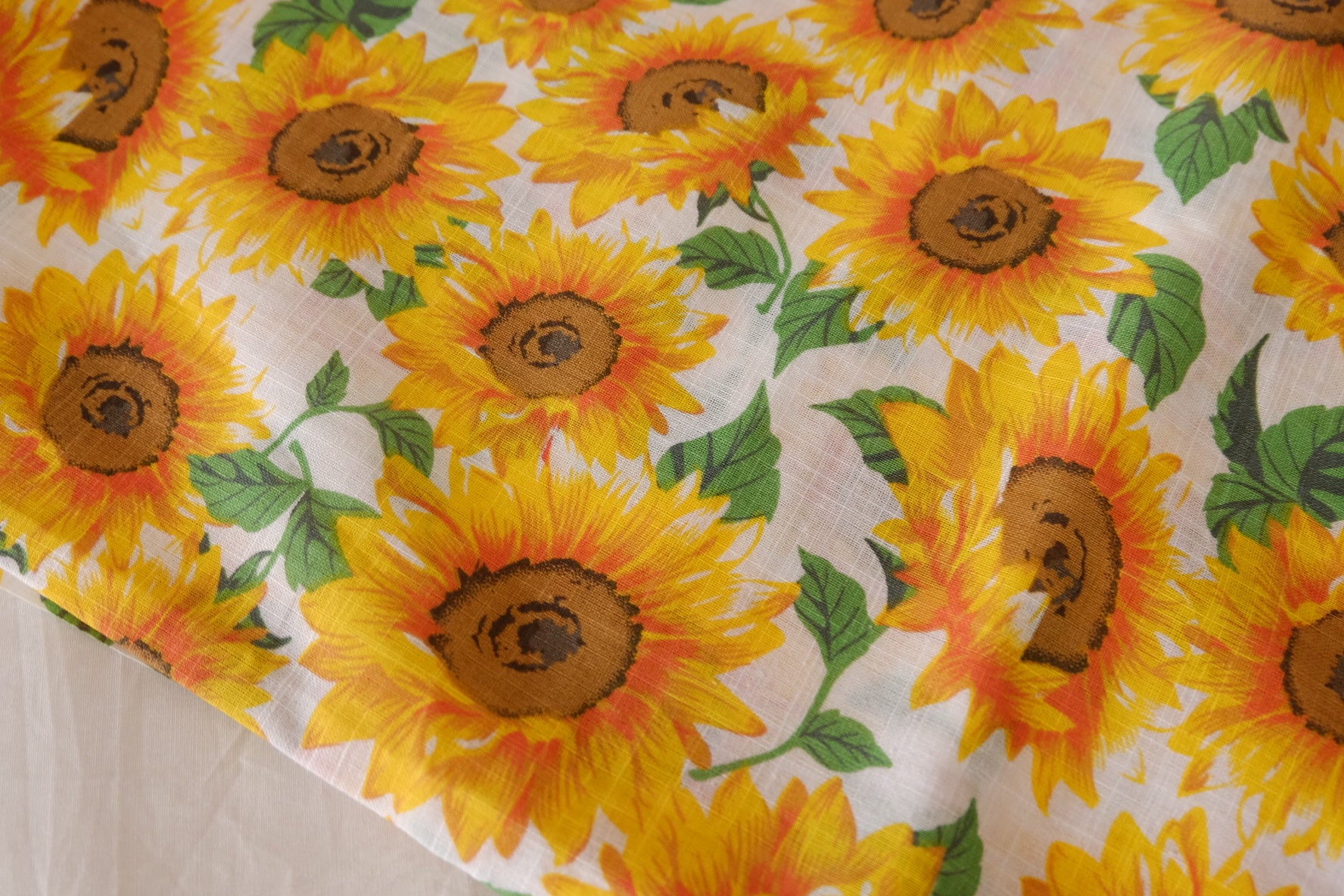 Sunflower Textured Cotton Linen Fabric – 1.6 yd
