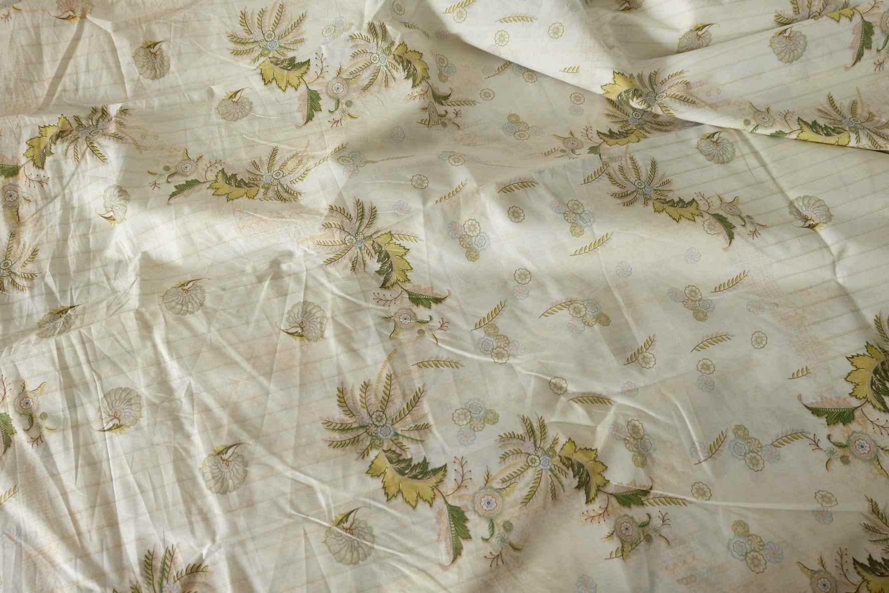 Vintage Fern Floral Cotton Poplin Fabric – 3.3 yd