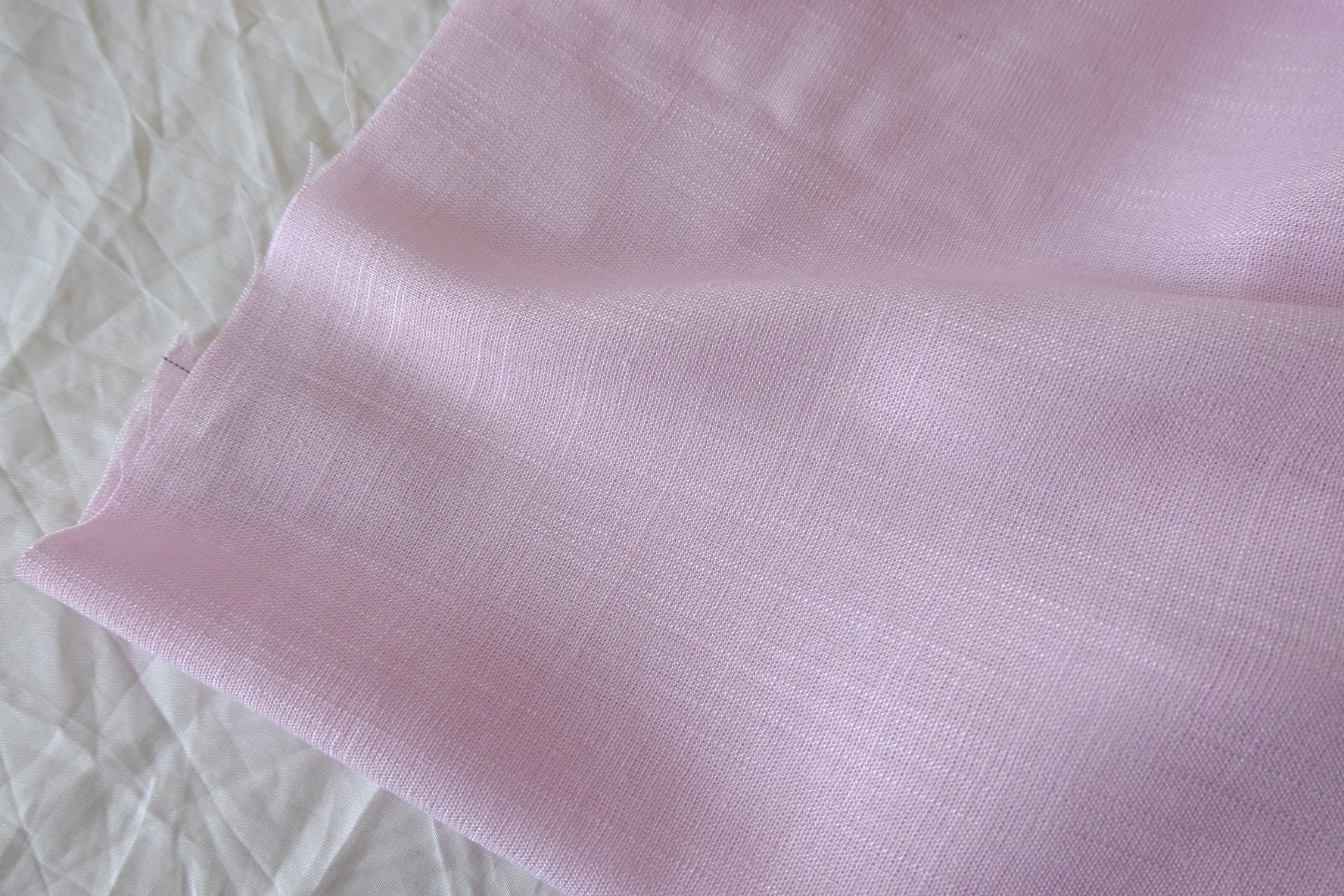 Soft Petal Lavender Linen Cotton Fabric, 2.19 Yards