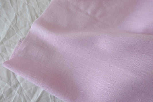 Soft Petal Lavender Linen Cotton Fabric, 2.19 Yards