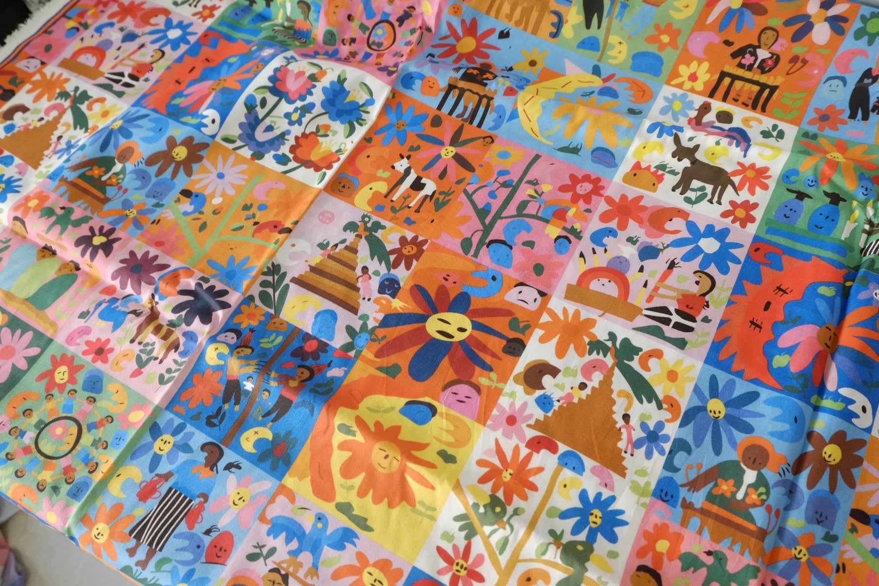 Colorful Story Patchwork Cotton Poplin Fabric