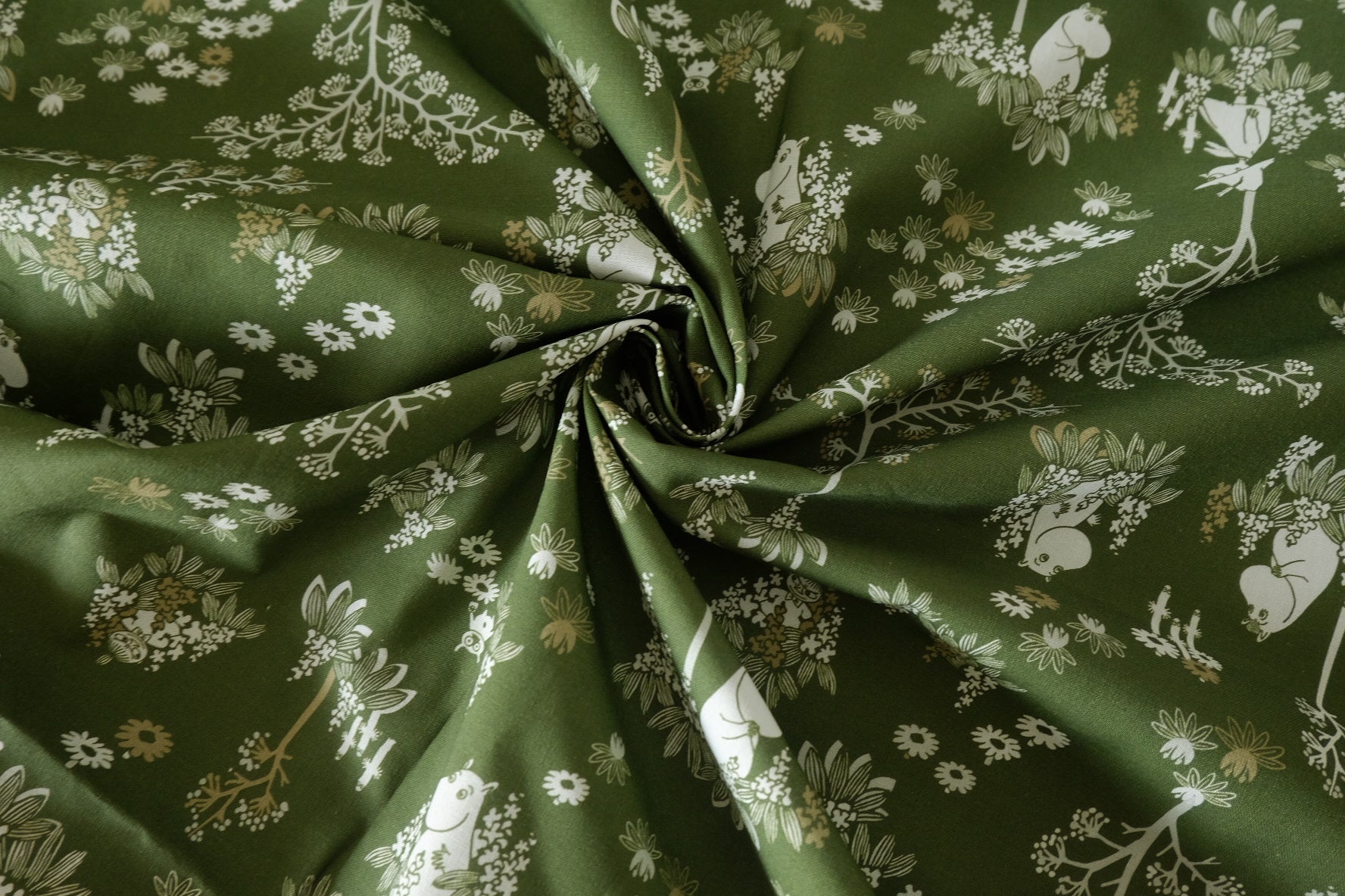 Forest Green Storybook Cotton Poplin – 2.19 yd