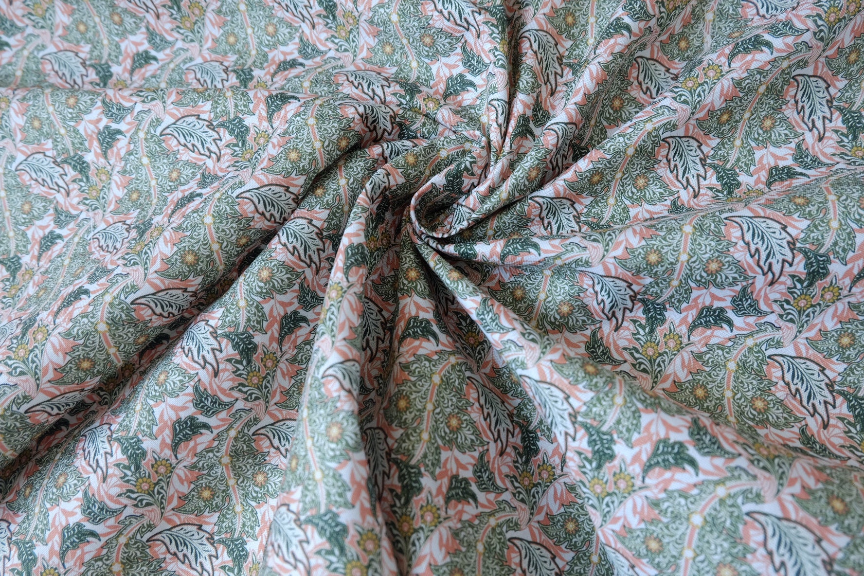 Vintage Leaf 20s Cotton Fabric - 2.19 yd