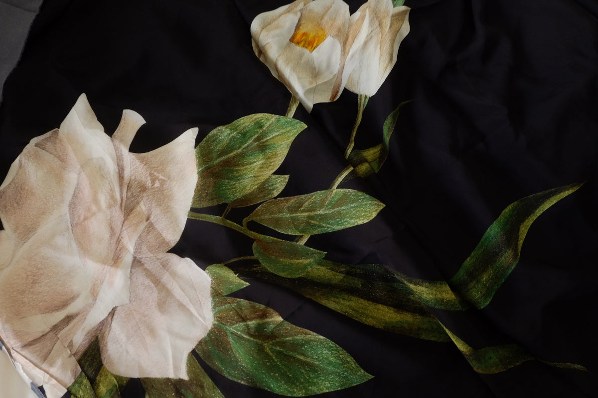 Black Magnolia Cupro – 3.3 yd