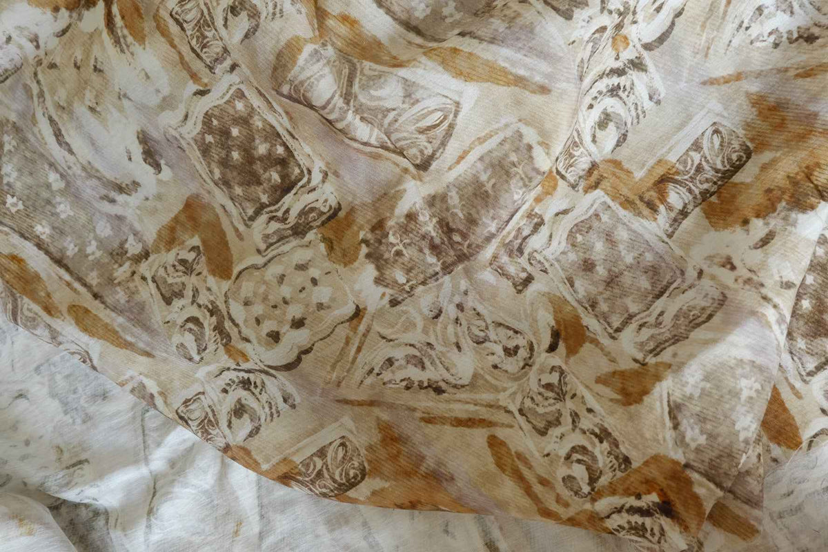 Vintage Bottle Print Cotton Nylon — 1.6 yd