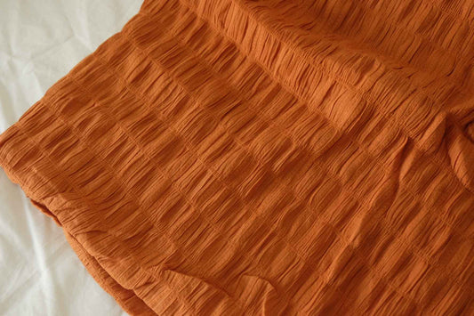 Burnt Orange Crinkle Cotton – 1.6 yd