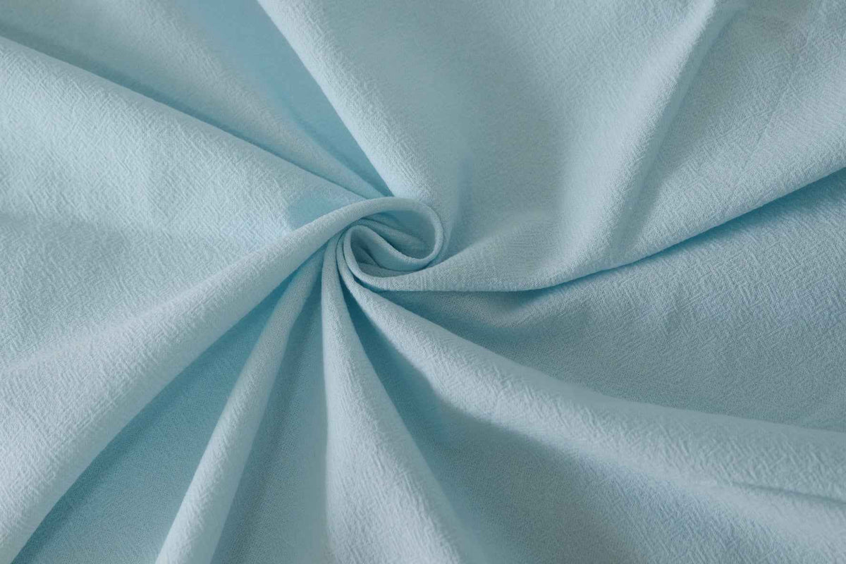 Soft Blue Washed Textured Cotton — 3.28 yd