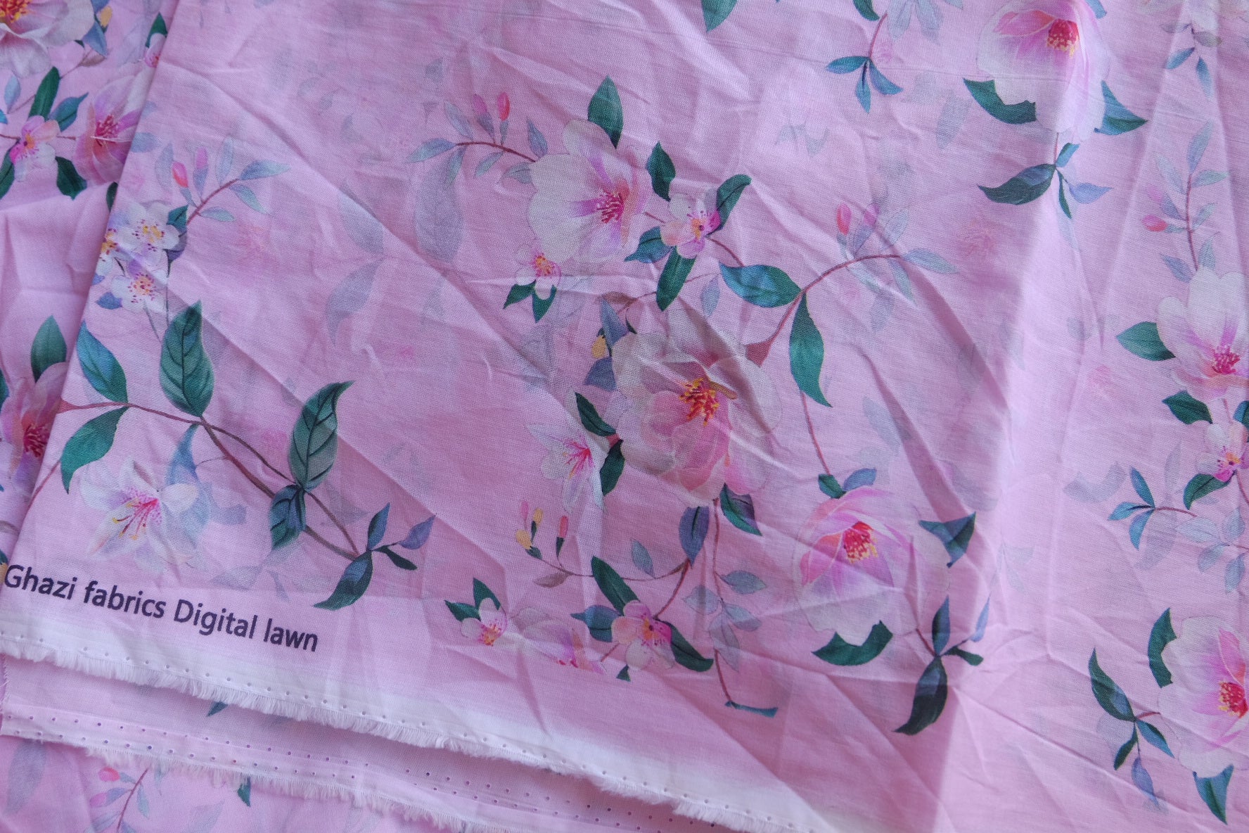 Blush Pink Floral Cotton Batiste – 3.3 yd