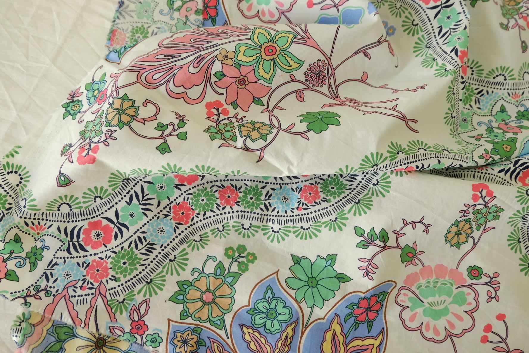Border Print Long-Staple Cotton Poplin Dress Fabric – 3.3 yd