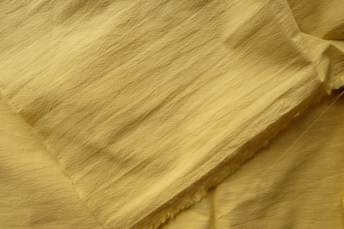 Washed Mustard Cotton Linen – 3.3 yd