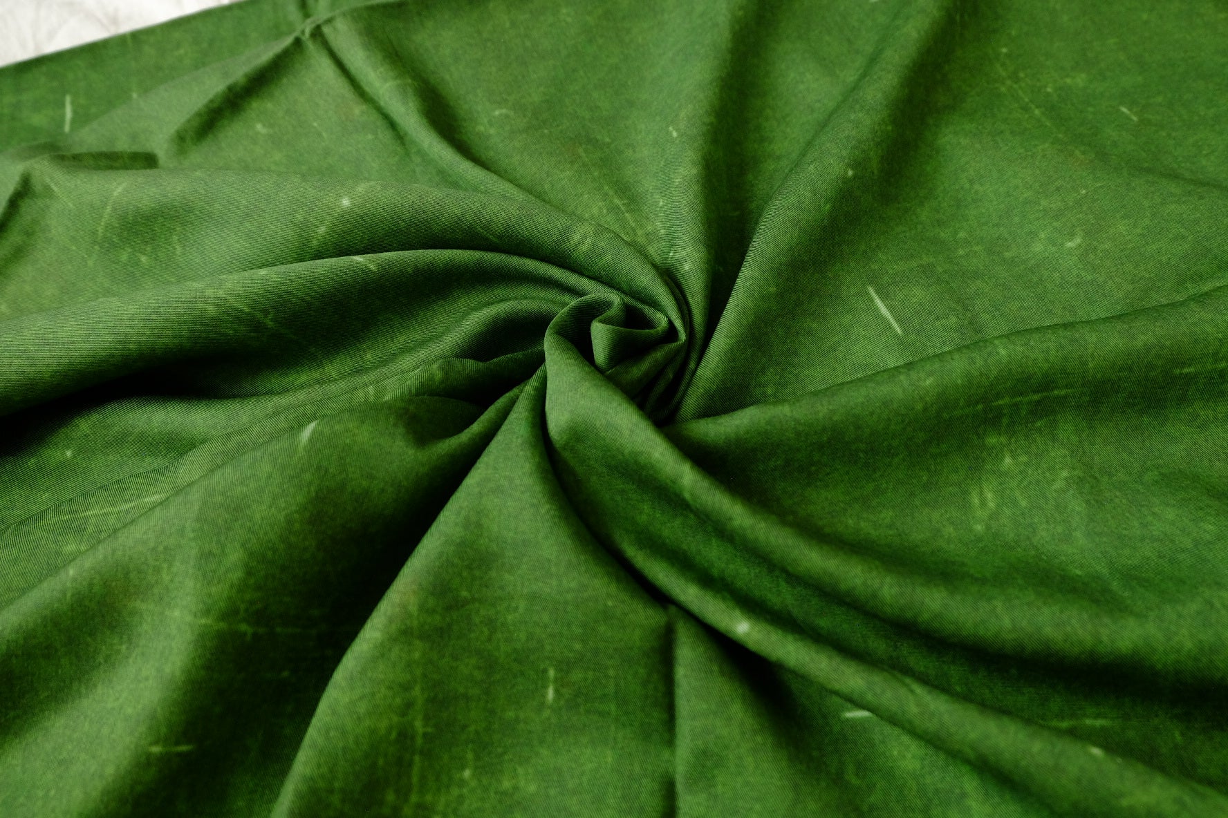 Deep Green Twill Tencel Fabric, 2.84 Yards