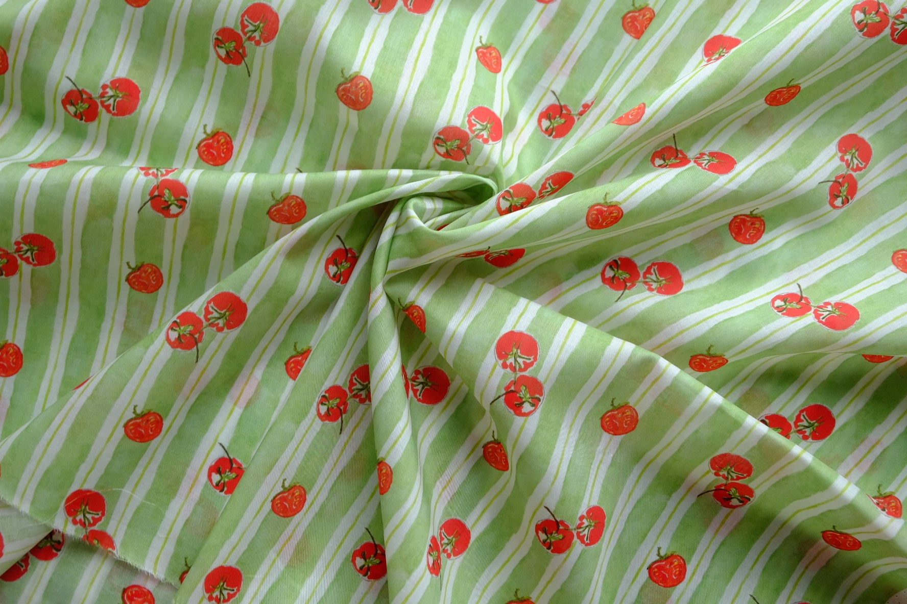 Tomato Stripe 100s Cotton Lawn – 2.7 yd