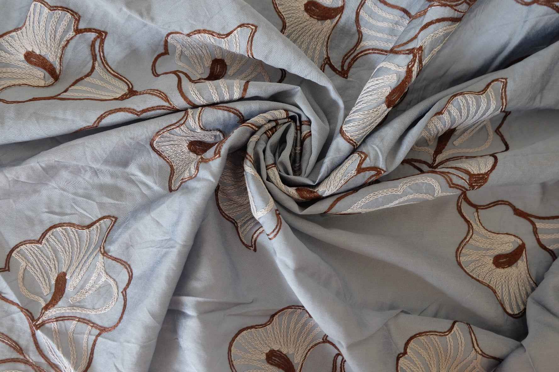 Embroidered Tencel Nylon Fabric – 2.2 yd