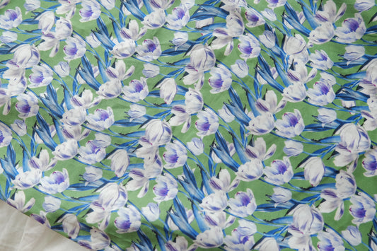 Bold Floral Cotton Poplin, Lightweight 80s, 1.3 Yards
