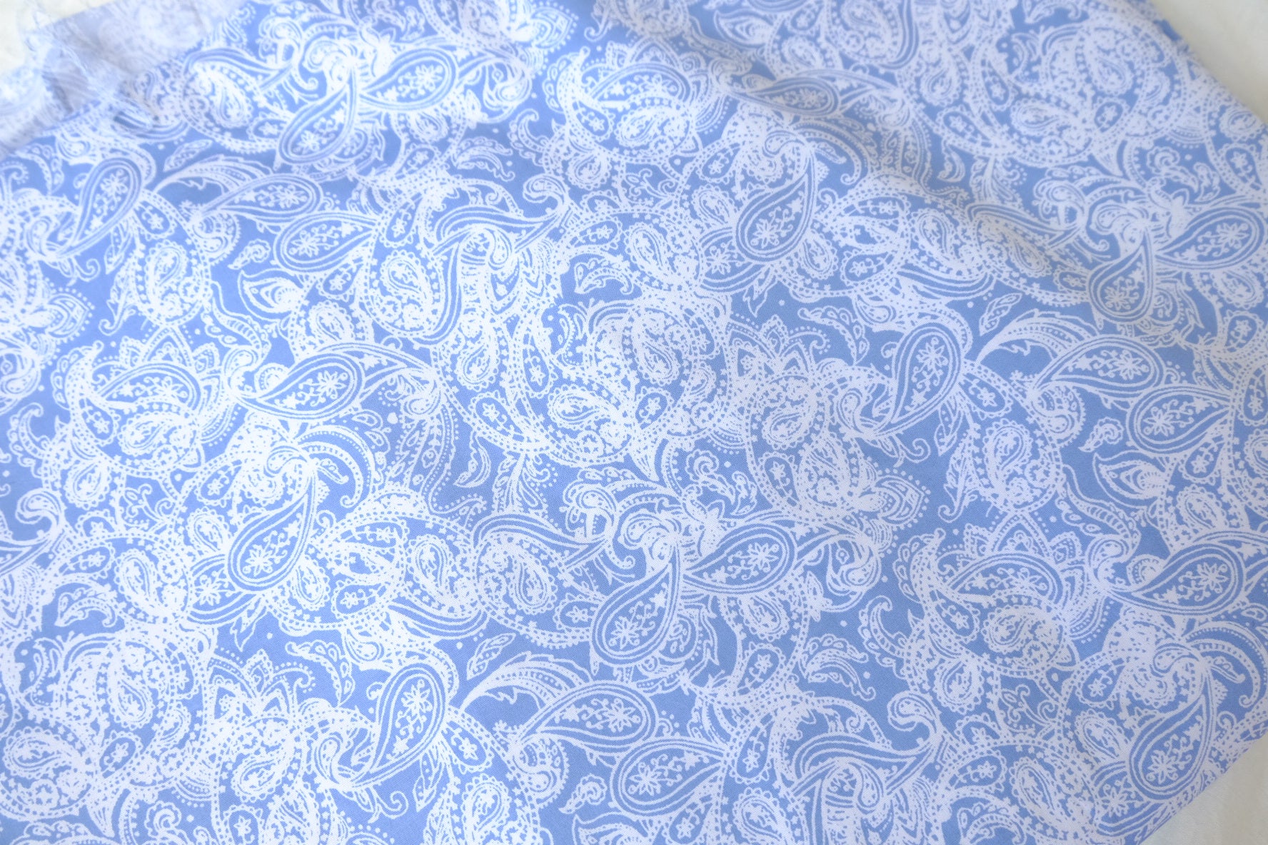 Classic Blue Paisley Cotton Poplin (3.3 Yards)