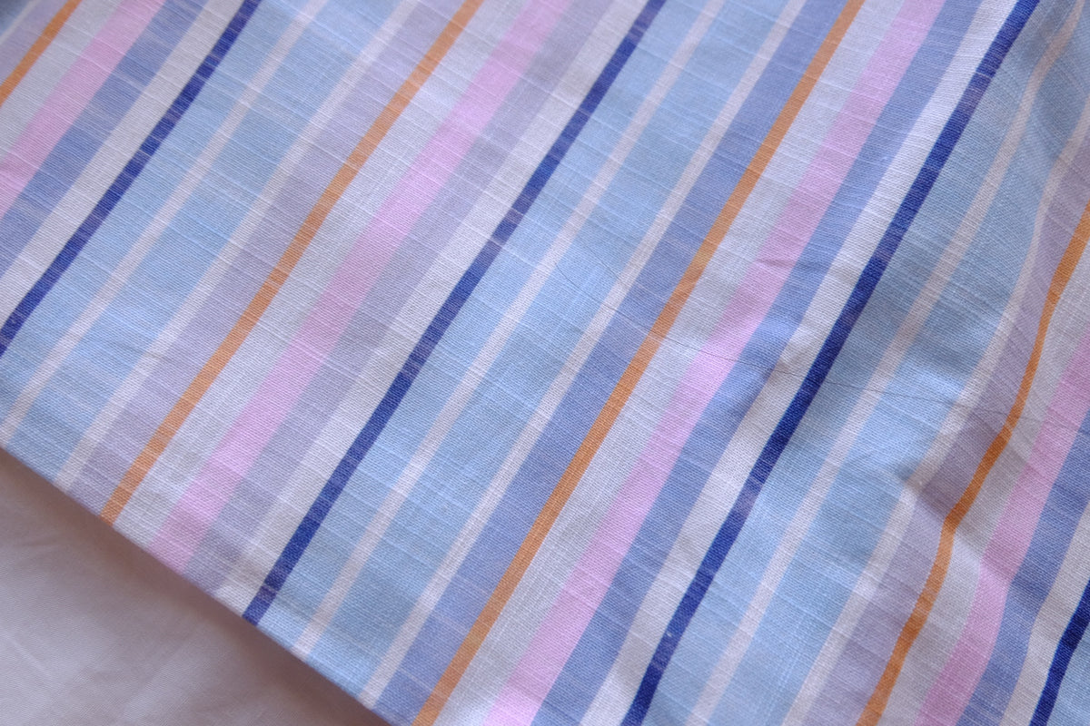 Pastel Multicolor Striped Cotton Linen – 2.2 yd