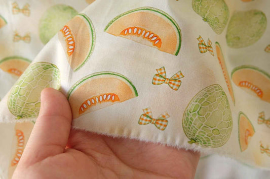 Melon Print 60s Cotton Poplin Fabric – 2.2 yd