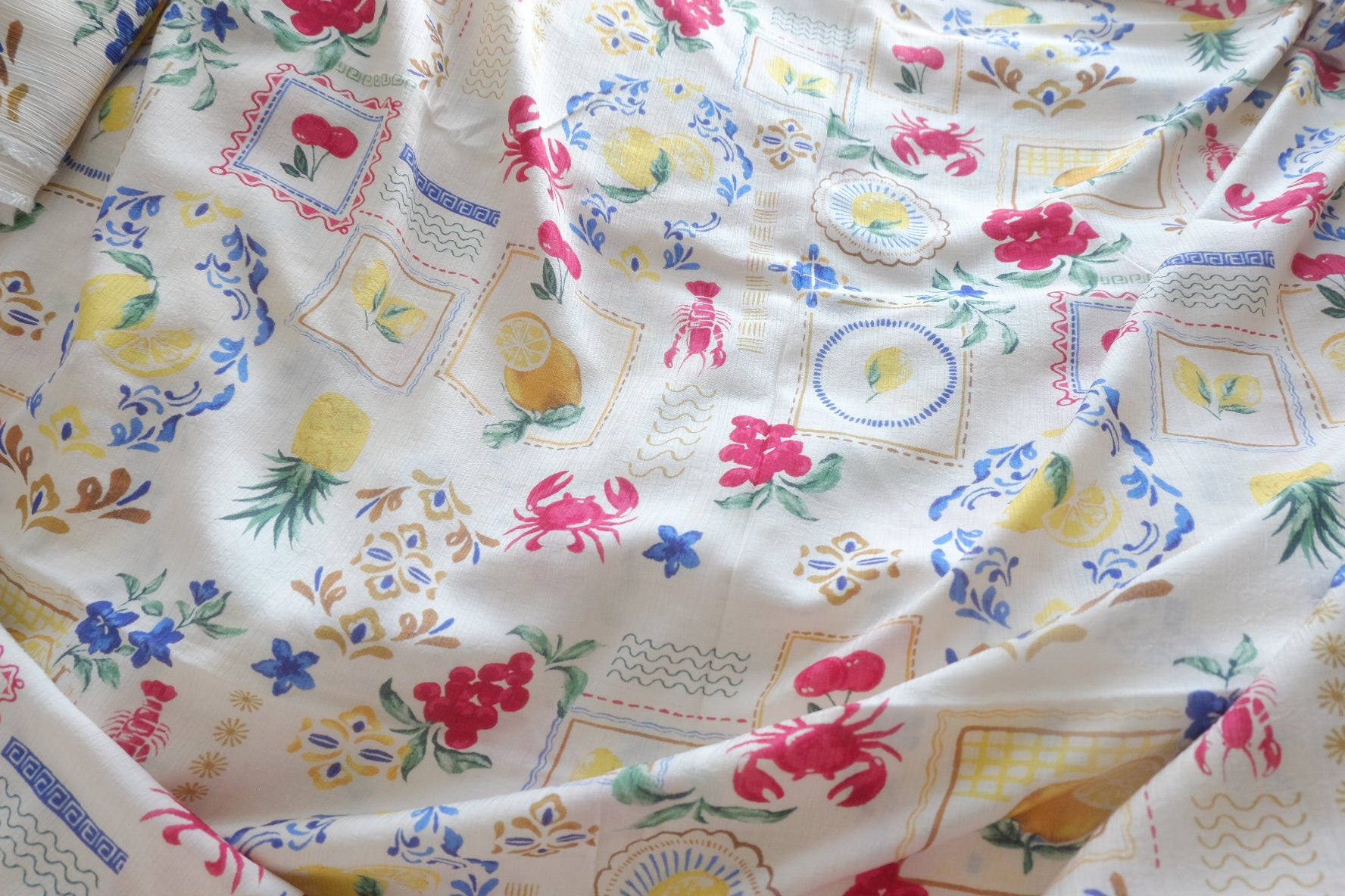 Mediterranean Lemon Tencel-Cotton Fabric - 3.28 yd