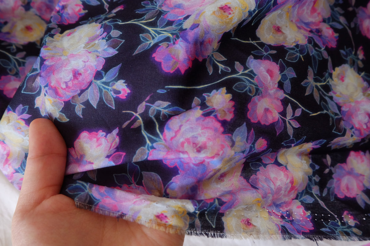 Bohemian Daydream – Floral Silk Georgette | 3.3 Yards