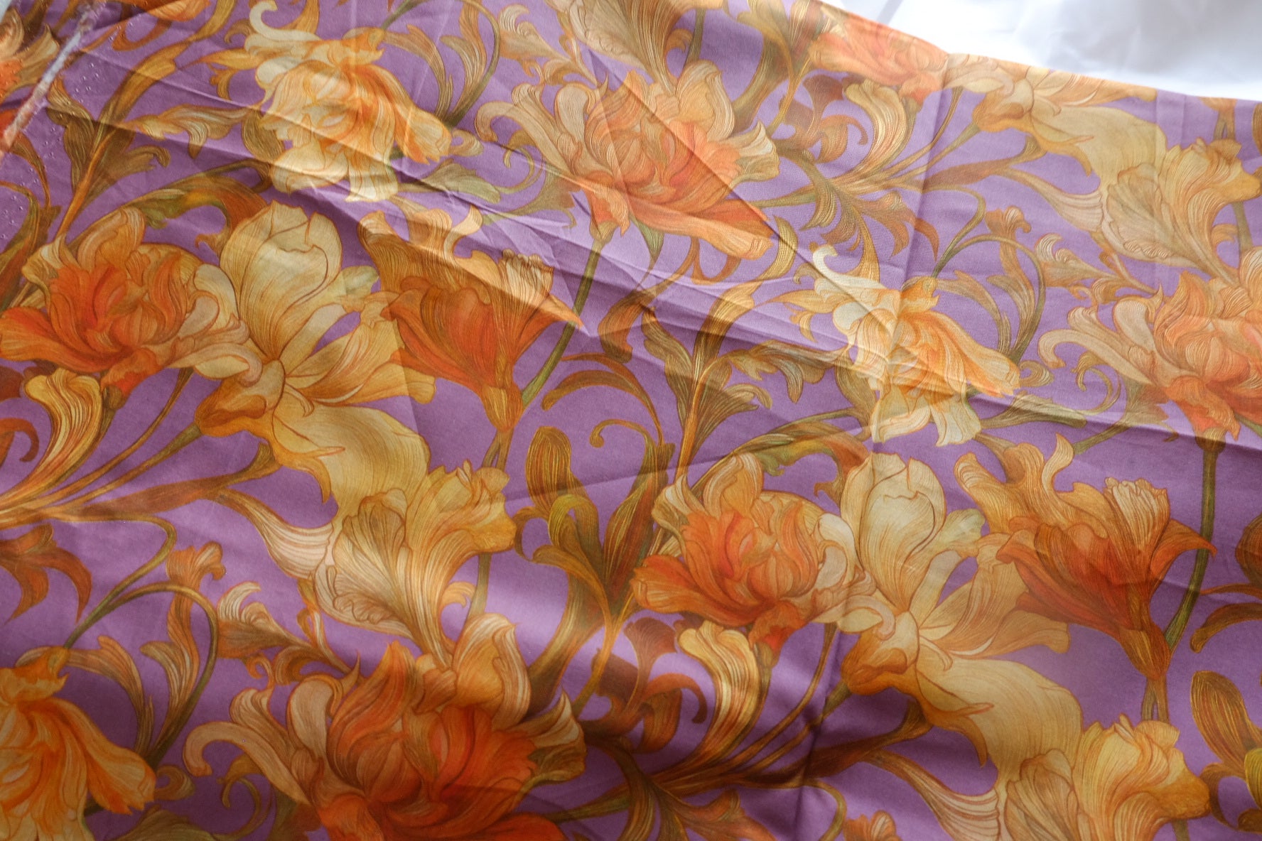 Art Nouveau Lily Cotton Fabric - 2.46 yd / 4.92 yd