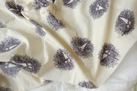 Little Hedgehog Cotton Poplin Fabric — 3.28 yd