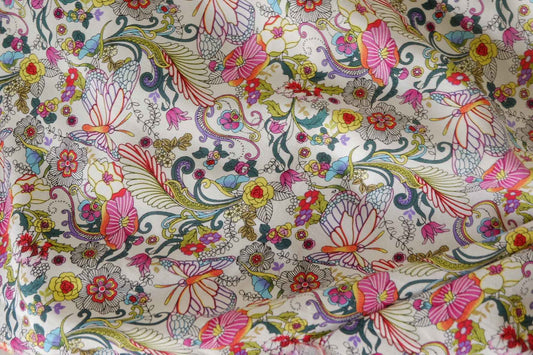 Butterfly Garden Cotton Rayon Twill – 2.2 yd