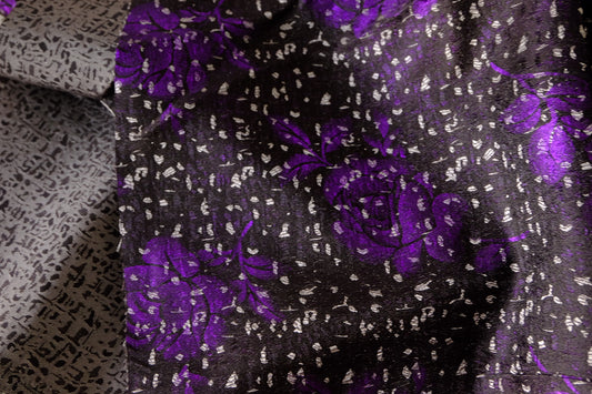 Purple Rose Metallic Jacquard – 2.2 yd