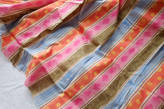 Playful Watercolor Stripe Cotton Lawn – 2 yd