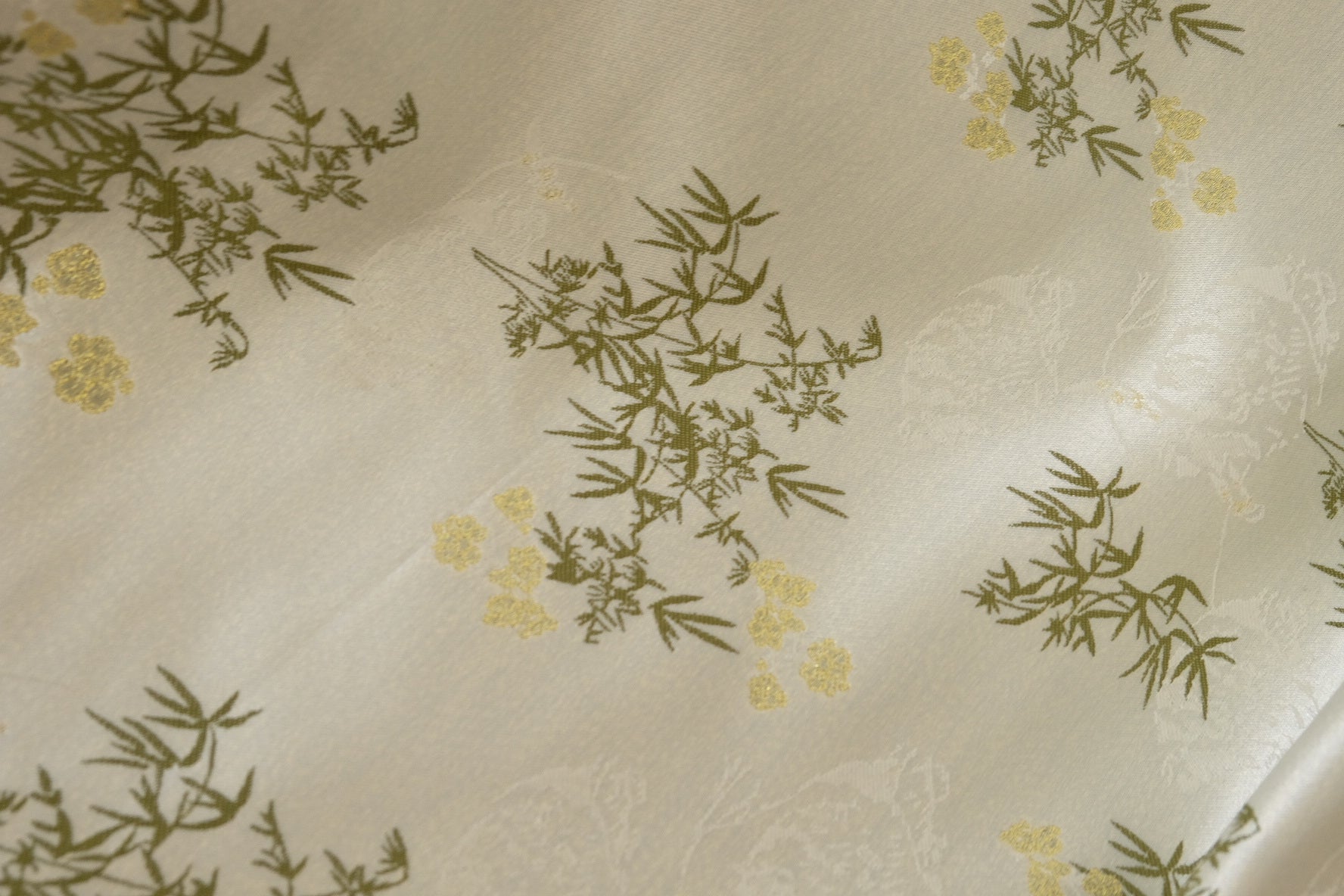 Golden Bamboo Jacquard Brocade Fabric – 2.2 yd