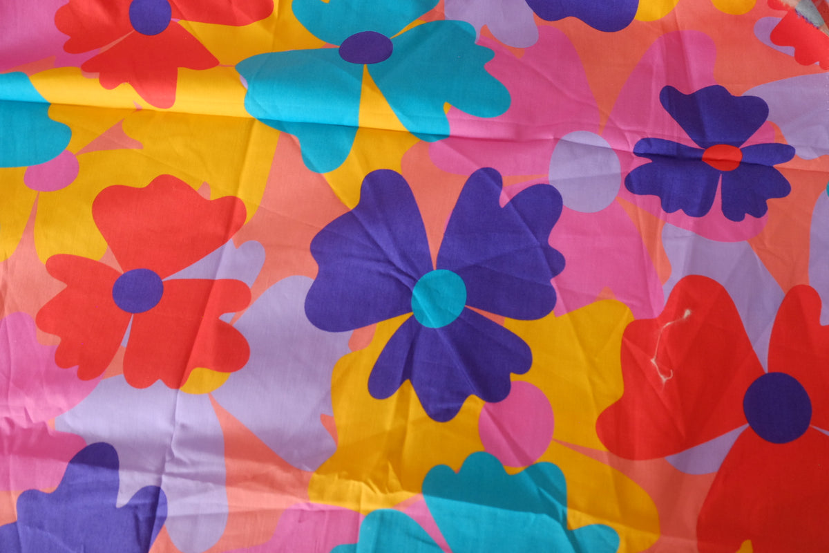 Electric Bloom High-Density Cotton Poplin – 1.7 yd