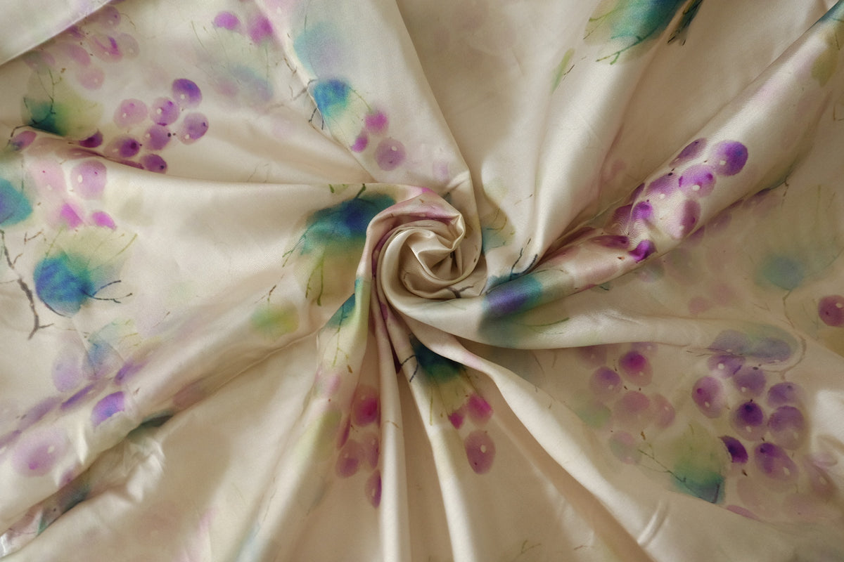 Watercolor Grape Viscose Satin — 3.28 yd