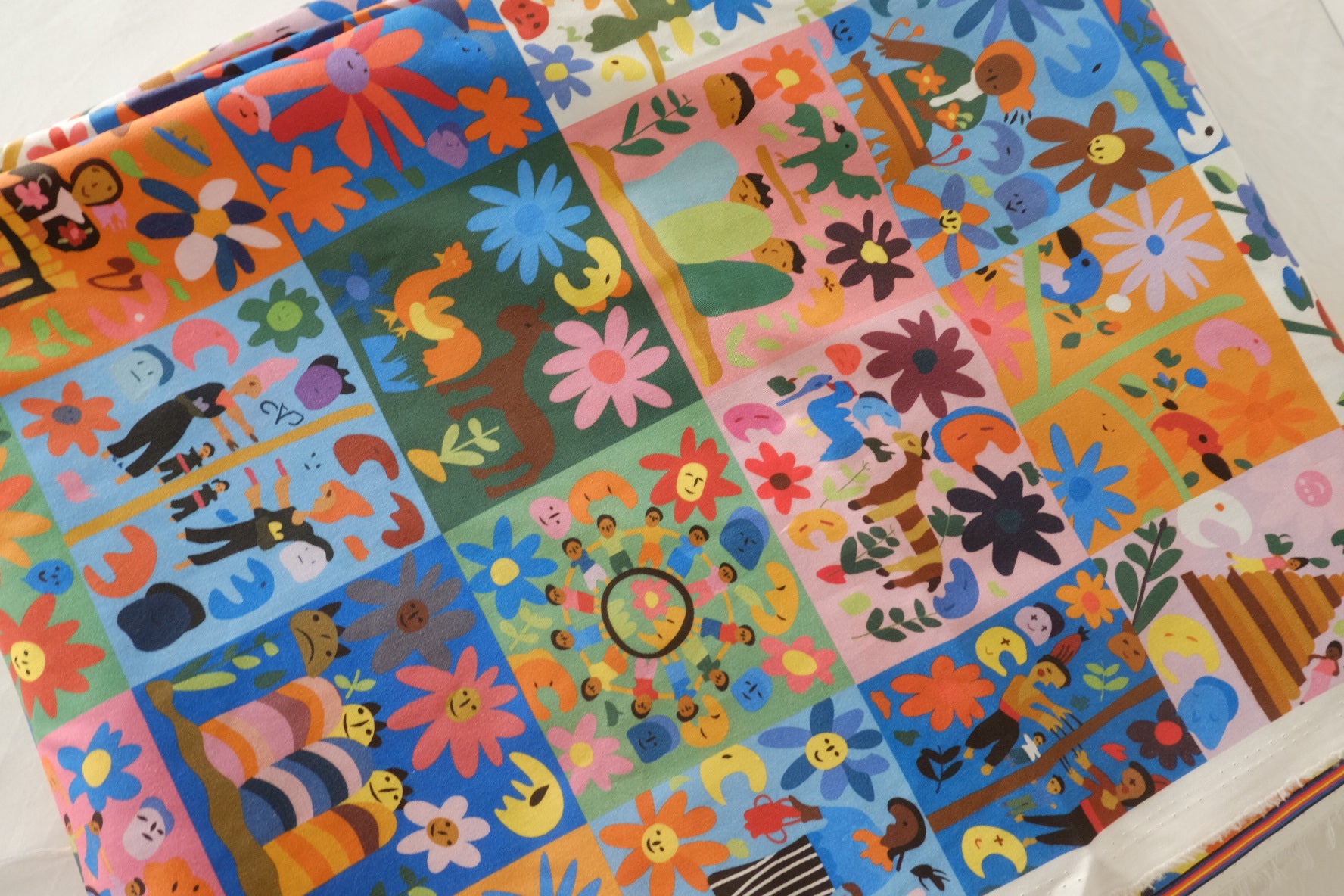 Colorful Story Patchwork Cotton Poplin Fabric