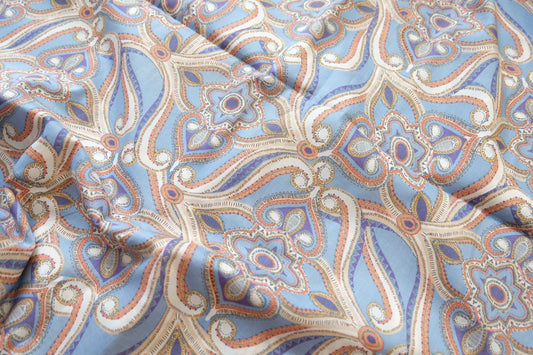 Paisley Medallion Cotton Poplin, Lightweight 80s, 3.3 Yards