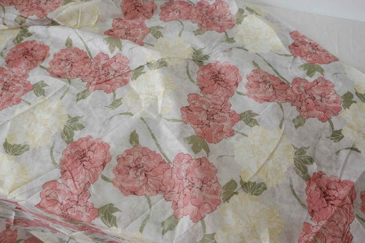 Vintage Coral Peony Cotton Lawn – 2 yd