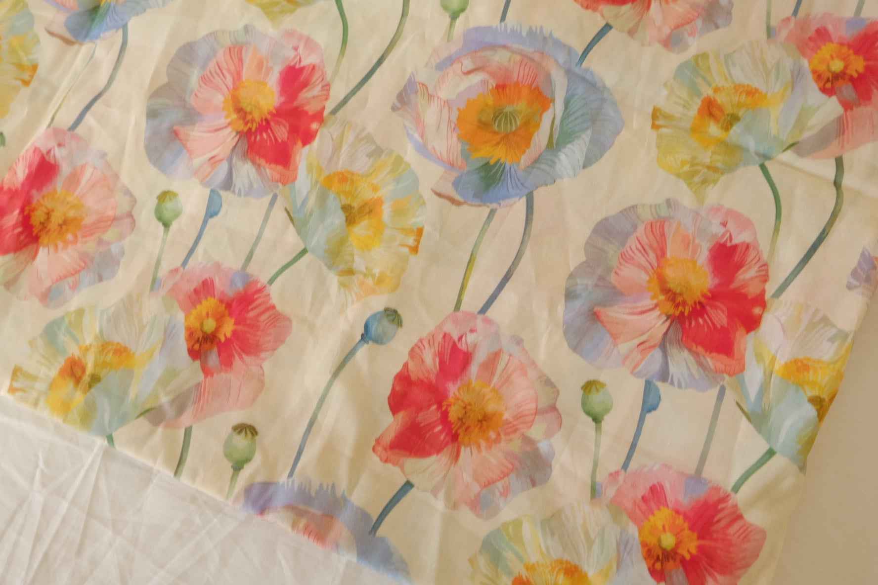 Watercolor Poppy Cotton Lawn Dress Fabric – 3.5 yd