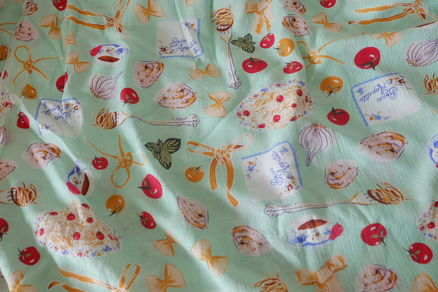 Buon Appetito Crinkled Tencel Cotton Fabric – 2.73 yd