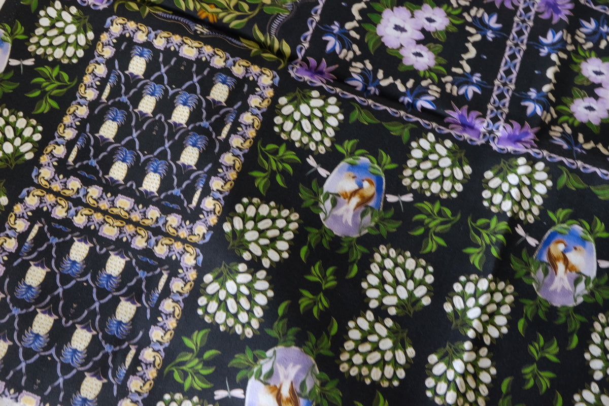 Midnight Garden Patchwork Cotton – 1.1 yd