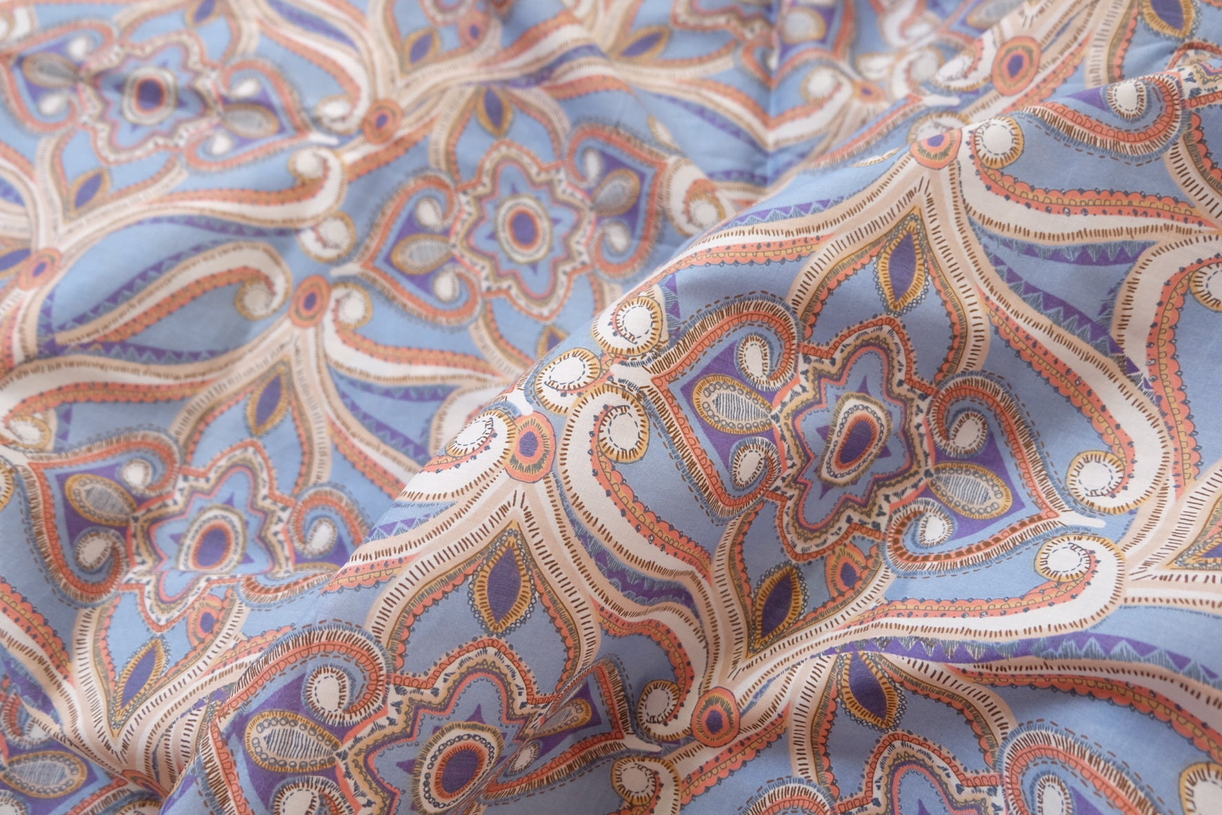 Paisley Medallion Cotton Poplin, Lightweight 80s, 3.3 Yards