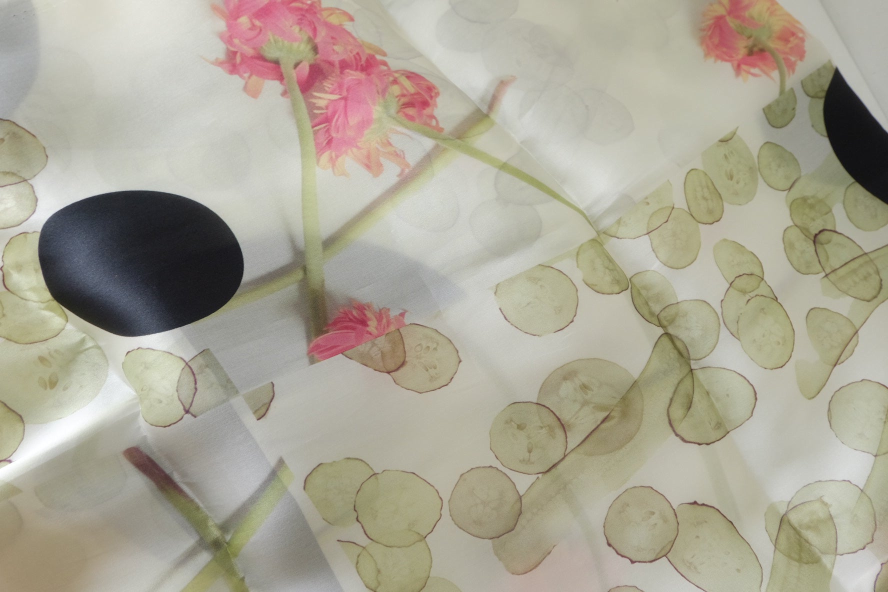 Artful Floral Mulberry Silk Satin – 3 yd