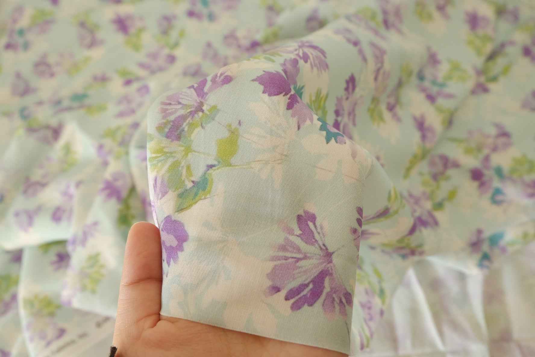 Mint Floral Tencel Dress Fabric – 3.3 yd