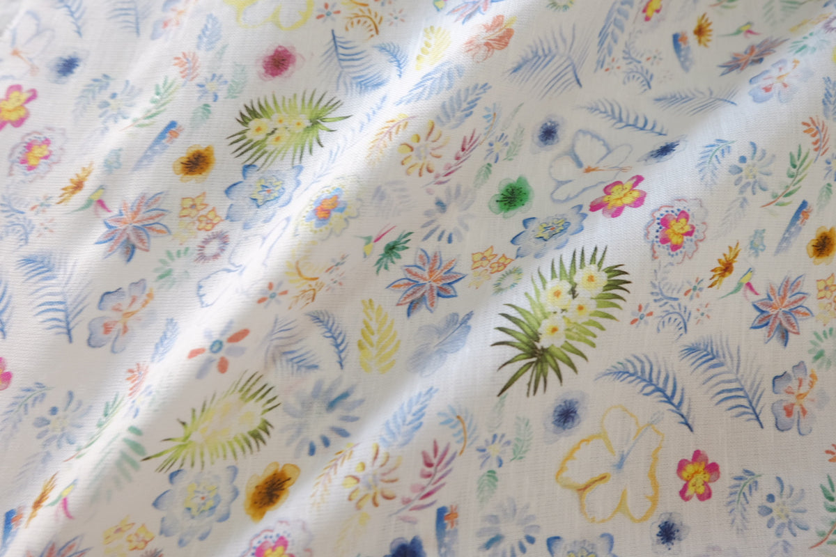 Spring Botanical Sketches Linen Cotton – 2.2 yd